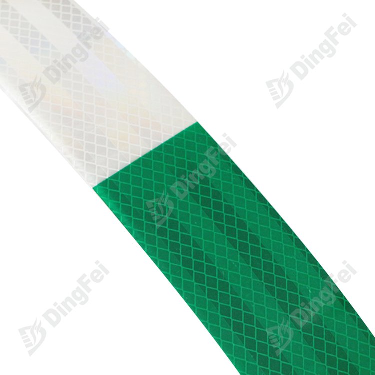 Green White Reflective Tape - 